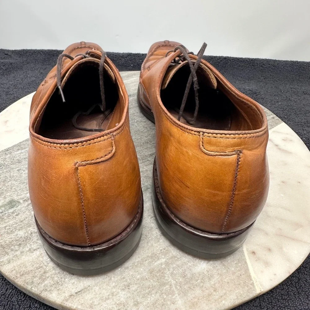 Allen Edmonds Parkway Men's Leather Oxford‎ Dress Shoes Size 12 D Brown Cap Toe